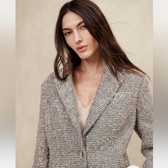 Banana Republic Tinsel Tweed Blazer - Picture 2 of 7